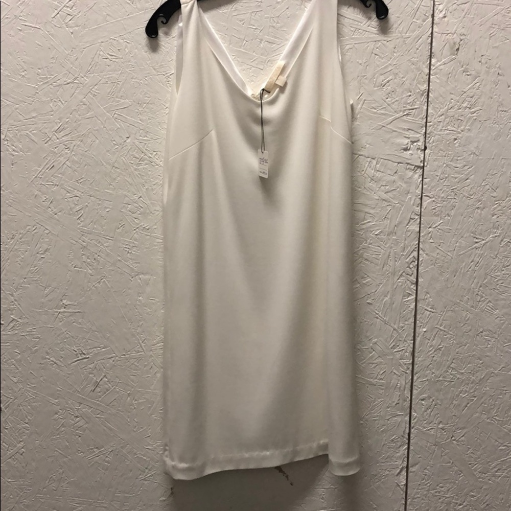 White sheath dress